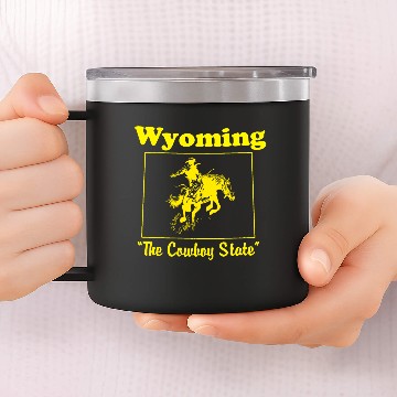 Discover wyoming the cowboy state 14oz Stainless Steel Tumblers