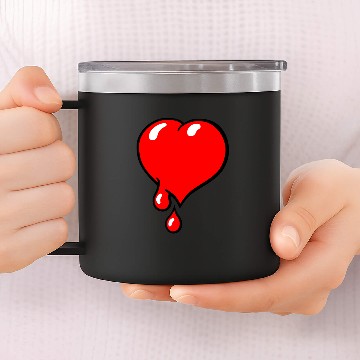 Discover Red Bleeding Heart liberal 14oz Stainless Steel Tumblers
