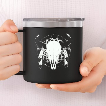 Discover Buffalo skull 14oz Stainless Steel Tumblers