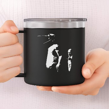 Discover hitman vs duck 14oz Stainless Steel Tumblers