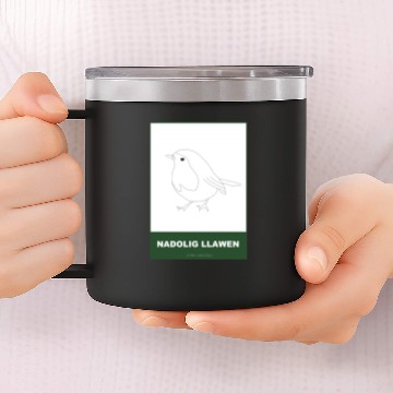 Discover Merry xmas: Robin 14oz Stainless Steel Tumblers