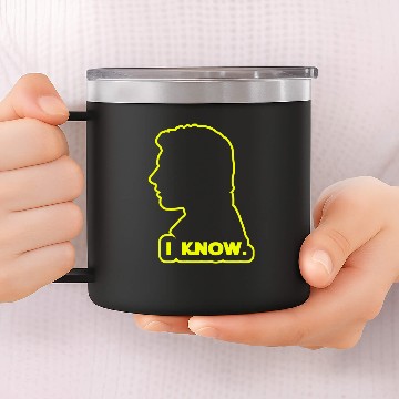 Discover Han Solo - I Know. Design 14oz Stainless Steel Tumblers
