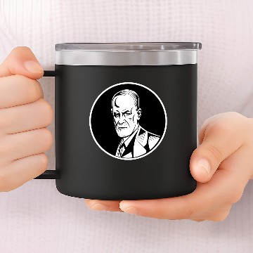 Discover Sigmund Freud 14oz Stainless Steel Tumblers