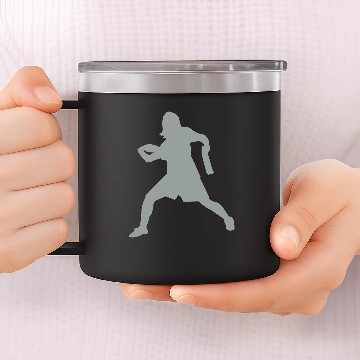 Discover Ultimate Frisbee Hat: Forehand Silhouette 14oz Stainless Steel Tumblers