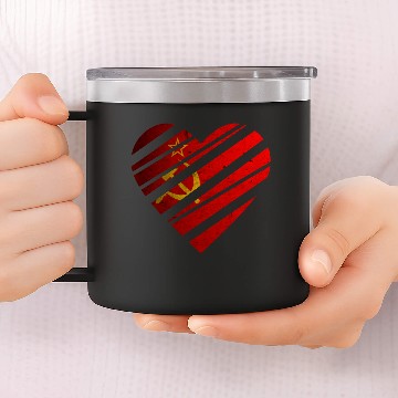 Discover Soviet Union Heart 14oz Stainless Steel Tumblers