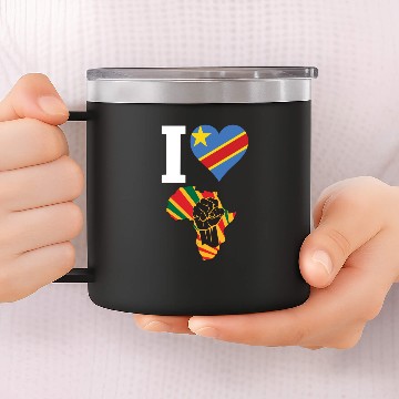 Discover Congo Black Power 14oz Stainless Steel Tumblers