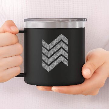 Discover Gray Chevron 14oz Stainless Steel Tumblers