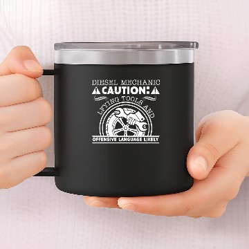 Discover Diesel Mechanic Safety 14oz Stainless Steel Tumblers