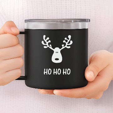 Discover Rudolf Ho Ho Ho 14oz Stainless Steel Tumblers