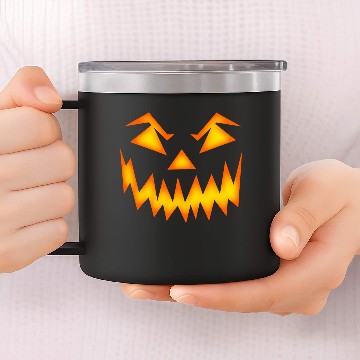 Discover jack o lantern face 14oz Stainless Steel Tumblers