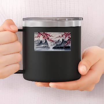 Discover cherry-blossom-painting 14oz Stainless Steel Tumblers