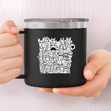 Discover Husky Doodle v1 14oz Stainless Steel Tumblers