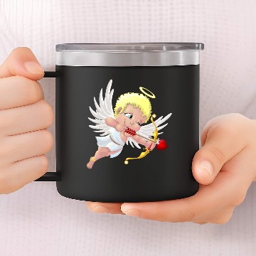 Discover cupid-wings-heart-bow-smile 14oz Stainless Steel Tumblers