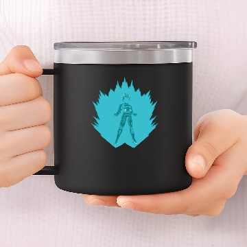Discover Super Saiyan Blue Vegeta 14oz Stainless Steel Tumblers