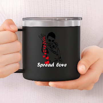 Discover Spread Love salt bae 14oz Stainless Steel Tumblers