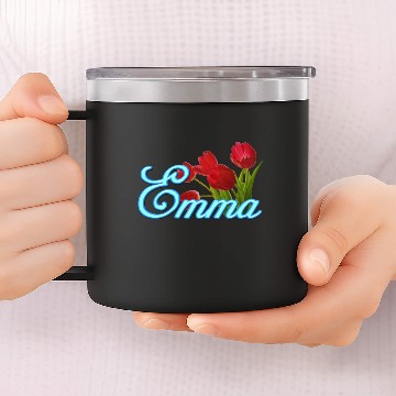 Discover Emma With Tulips 14oz Stainless Steel Tumblers