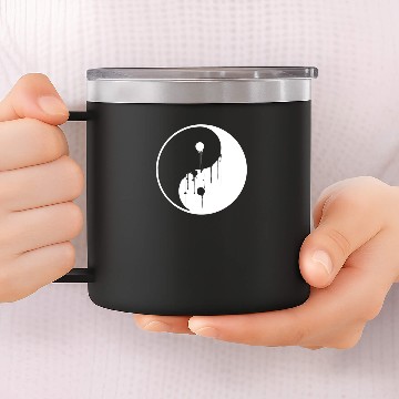Discover Dripping Ying Yang 14oz Stainless Steel Tumblers