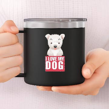 Discover I love my dog 13 14oz Stainless Steel Tumblers