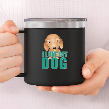 Discover I LOVE MY DOG 21 14oz Stainless Steel Tumblers