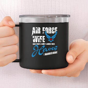 Discover Superhero Air Force Wife 14oz Stainless Steel Tumblers