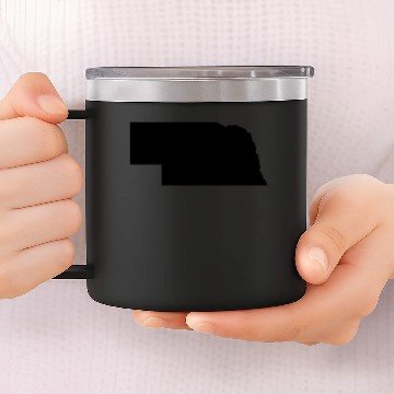 Discover Nebraska map 14oz Stainless Steel Tumblers