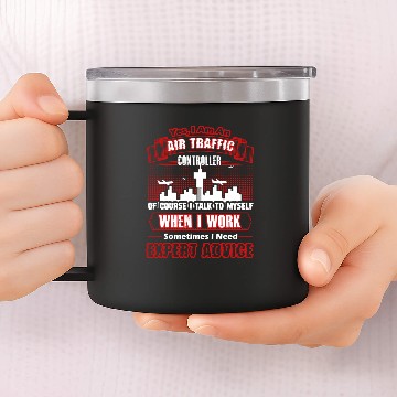 Discover AIR TRAFFIC CONTROLLER 14oz Stainless Steel Tumblers