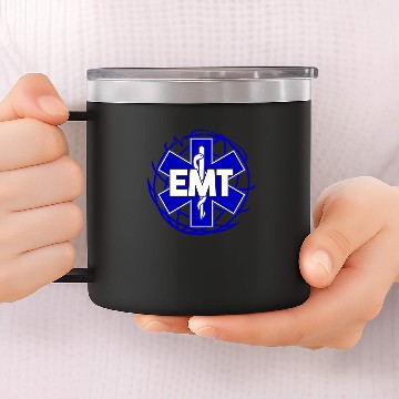 Discover Distressed Emergency Medical Technician Or EMT 14oz Stainless Steel Tumblers