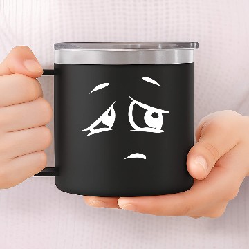 Discover depressed white 14oz Stainless Steel Tumblers