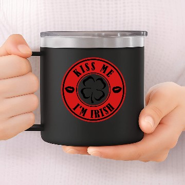 Discover Kiss Me Im Irish 14oz Stainless Steel Tumblers