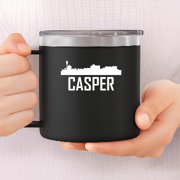 Discover Casper Wyoming City Skyline 14oz Stainless Steel Tumblers
