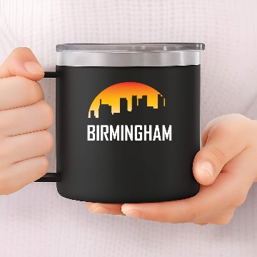 Discover Birmingham Albm Sunset Skyline 14oz Stainless Steel Tumblers