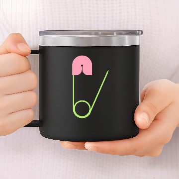 Discover Safety pin open 14oz Stainless Steel Tumblers