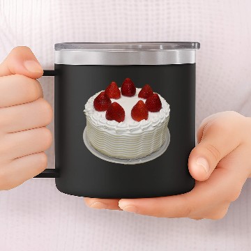 Discover Dessert Cake Strawberry Shortcake 2str 14oz Stainless Steel Tumblers