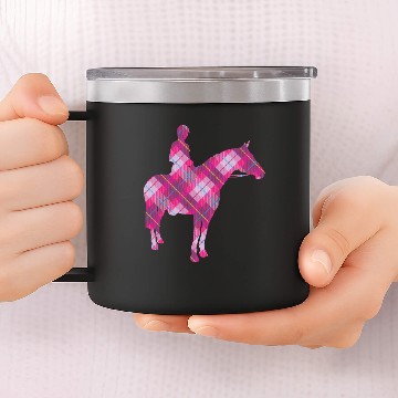 Discover Tartan Horse & Rider 14oz Stainless Steel Tumblers