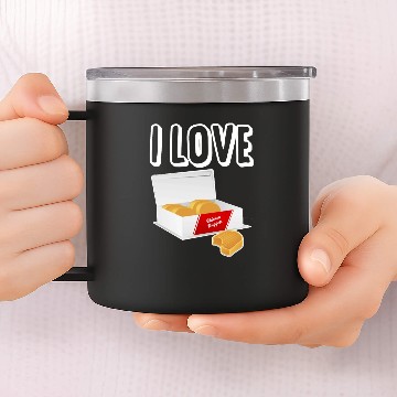 Discover I love chicken nuggets 14oz Stainless Steel Tumblers