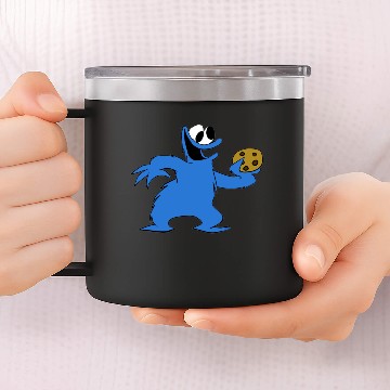 Discover Cookie Monster and a Cookie 14oz Stainless Steel Tumblers