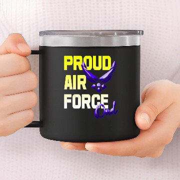 Discover Proud Air Force Dad 14oz Stainless Steel Tumblers