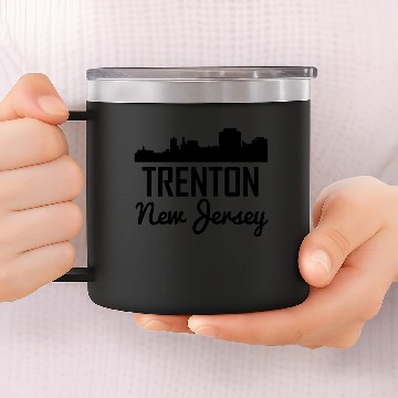 Discover Trenton New Jersey Skyline 14oz Stainless Steel Tumblers