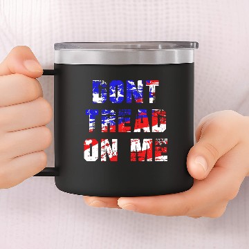 Discover Don't Tread on Me American Flag Inside 14oz Stainless Steel Tumblers
