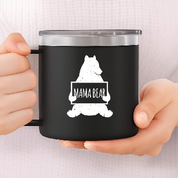 Discover Mama Bear - Mama Bear Funny 14oz Stainless Steel Tumblers
