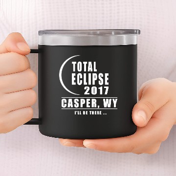 Discover Total Eclipse 2017 Casper Wyoming Solar Eclipse 14oz Stainless Steel Tumblers