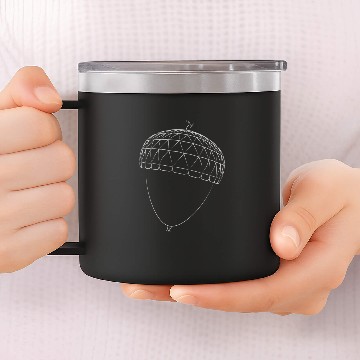 Discover Acorn Outline light grey 14oz Stainless Steel Tumblers