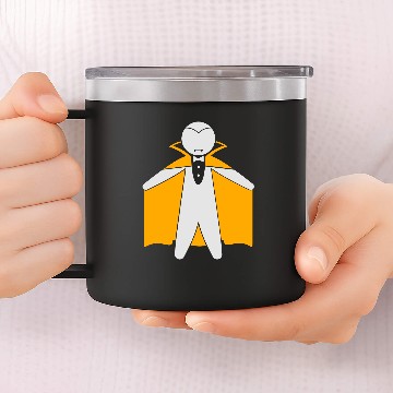 Discover Count Dracula Is A Vampire With A Cape 14oz Stainless Steel Tumblers