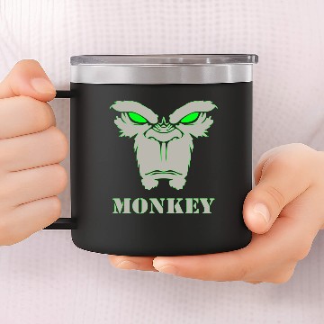 Discover Monkey Face 2 14oz Stainless Steel Tumblers