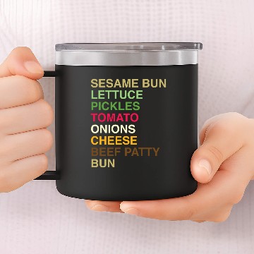 Discover Burger - Burger Anatomy 14oz Stainless Steel Tumblers