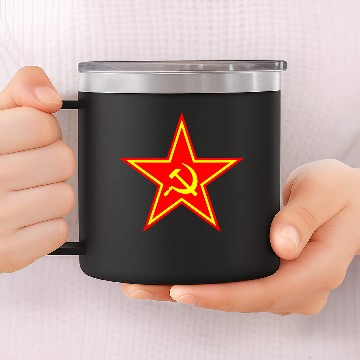 Discover Soviet - star hammer 14oz Stainless Steel Tumblers