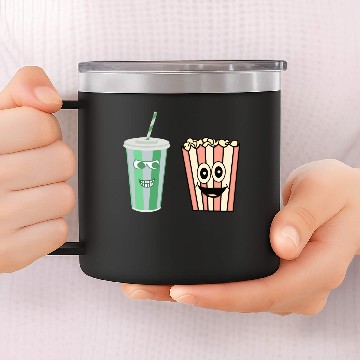 Discover popcorn and soda 14oz Stainless Steel Tumblers