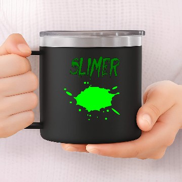 Discover slimer splat 14oz Stainless Steel Tumblers