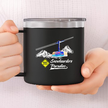 Discover snowboarders paradise 14oz Stainless Steel Tumblers