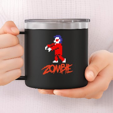 Discover 8 Bit Zombie 14oz Stainless Steel Tumblers